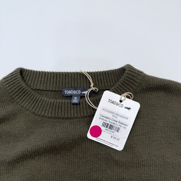 Toad&Co Cazadero Fair Isle Sweater Mens Size XL Fir Green Non Mulesed Wool Blend - Picture 3 of 6